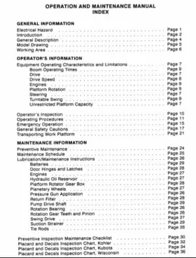 UNO-41D SNORKELIFT Boom Lift Operation Manual #2