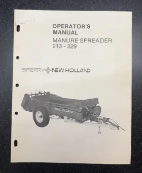 213-329 SPERRY NEW HOLLAND Manure Spreader Operators Manual