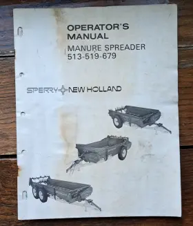 513-519-679 SPERRY NEW HOLLAND Manure Spreader Operators
