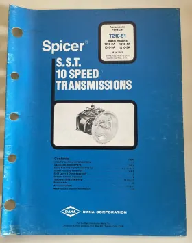 SST-10 SPICER Transmission Catalog Book Manual