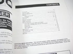 34953 STANLEY HYDRAULIC TOOLS Breaker Operator Safety Manual #2