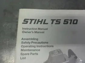 04513283021 STIHL Ts Saw Instruction Spare Manual #2