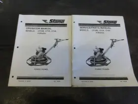 56354 STONE Blades Power Trowel Operator Service Manual