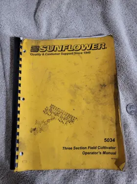 997424 SUNFLOWER Field Cultivator Operators Manual Farm Ag
