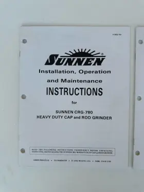 CRG-780 SUNNEN Operation Repair Catalog #3