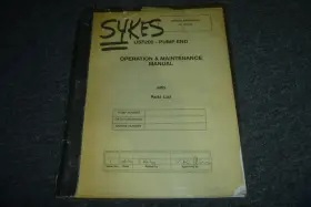 USF200 SYKES Pump End Wastewater Sewage Operator Manual Xz