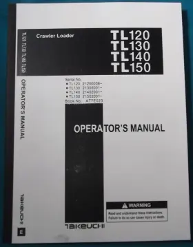 AT7E023 TAKEUCHI Track Loader Operation Manual Book