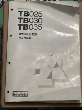 TB035 TAKEUCHI Excavator Workshop Manual