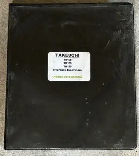 TB180 TAKEUCHI Takeuichi Hydraulic Excavators Manual Operator