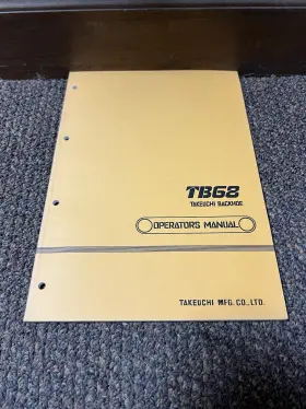 TB68 TAKEUCHI Excavator Operators Operation Owners Manual