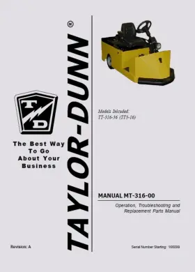 TT-316-36 TAYLOR-DUNN Operator Catalog Manual Up