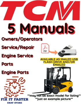 FD30T3Z TCM Forklift Owners Service Engine Repair Manuals Usb