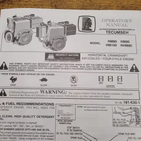 181-630-1 TECUMSEH Gas Engine Owners Manual #2