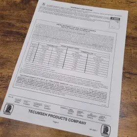 181-630-1 TECUMSEH Gas Engine Owners Manual #3