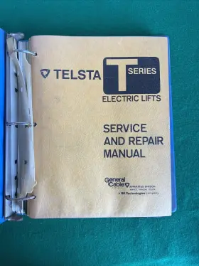T-36B TELSTA Electric Lift Catalog Service Repair Manual