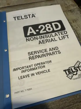 T-76264 TELSTA Insulated Aerial Lift Service Book Manual Copy
