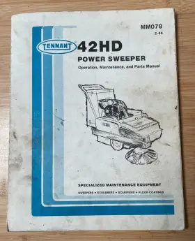 MM078 TENNANT Power Sweeper Operation Manual