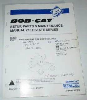942211 TEXTRON Bob Cat Turn Mower Manual