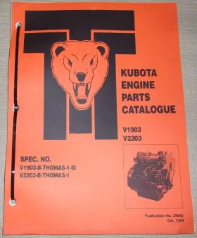 39842 THOMAS Kubota Engine Manual Book Catalog