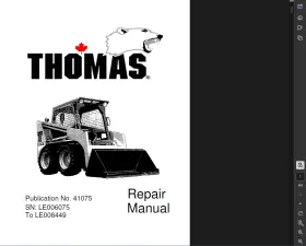 T133S THOMAS Skid Steer Loader Manual Service Repair Pdfs Usb #2