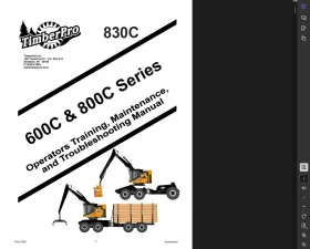 830C TIMBER PRO Forwarder Harvester Owners Maintenace Manual #2