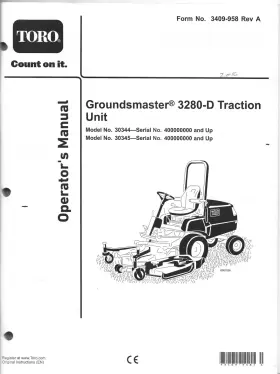 3409-985 TORO Operation Manual Groundmaster