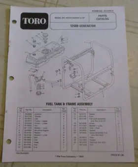 62025 TORO Generator Catalog Manual