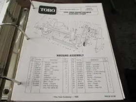 CCR-2000 TORO Snow Thrower Blower Catalog Manual
