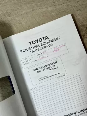 08514-U8951-71 TOYOTA Forklift Catalog Manual #3