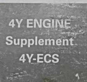 4Y-ECS TOYOTA Forklift Engine Repair Service Manual Book #2