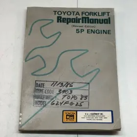 95716 TOYOTA Forklift Engine Workshop Service Repair Manual