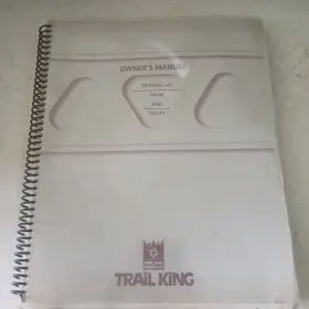 TK70HDG-452 TRAIL KING INDUSTRIES Trailer Service Owners Book