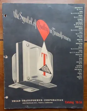 TR-54 TRIAD TRANSFORMERS Transformer Catalog Venice