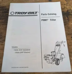 15009 TROY-BILT Pony Tiller Standard Electric Catalog