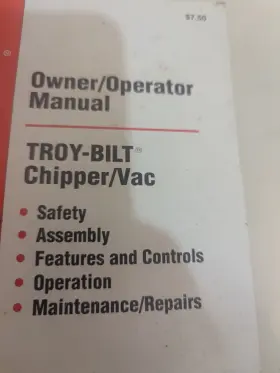 47281 TROY-BILT Chipper Vac Owners Manual #2