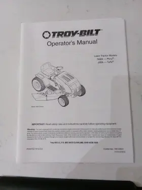 J689 TROY-BILT Tractor Operators Instruction Manual Pony