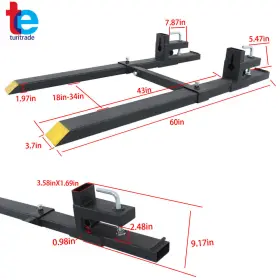 TR70586 TURITRADE Pallet Forks Clamp Tractor #2