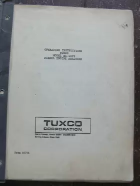 BA-4OP2 TUXCO Diesel Engine Analyzer Operating Instruction #3
