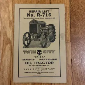 R-716 TWIN CITY Oil Tractor Repair