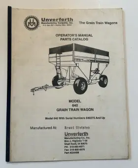 220498 UNVERFERTH Operators Manual Grain Train Wagons