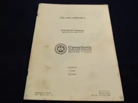 82114 UNVERFERTH Rolling Harrow Operators Tillage Manual