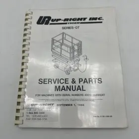 61181-000-00 UP-RIGHT Tiger Scissor Lift Service Repair