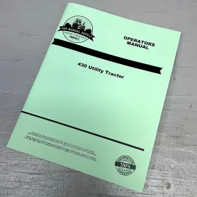 OMT64558 USA MANUAL SUPPLY Operators Deere Utility Tractor