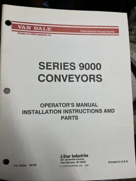 368180-1 VAN DALE Conveyors Operating Instruction Manual
