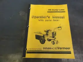 105400-C53 VERMEER Stump Cutter Operators Manual