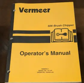 105400-J45 VERMEER Operators Manual Brush Chipper