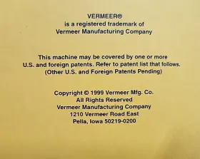 105400-R91 VERMEER Bm Hitch Operators Manual #3