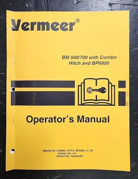 105400-R91 VERMEER Bm Hitch Operators Manual