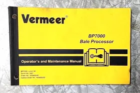 105400U62 VERMEER Bale Processor Operators Manual