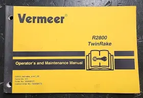 105400V72 VERMEER Twinrake Operators Manual